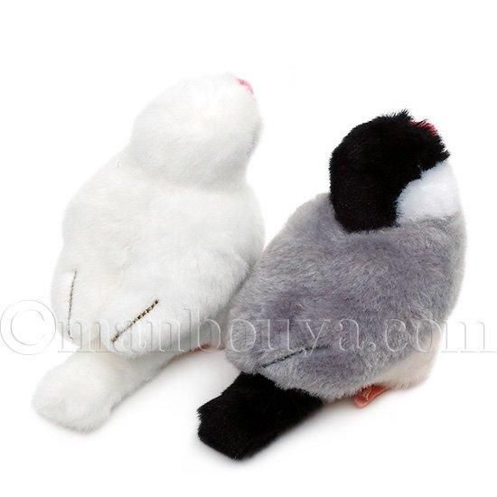 文鳥 ぬいぐるみ 吉徳 ことりのね ブンチョウ 白文鳥 8cm - 海の