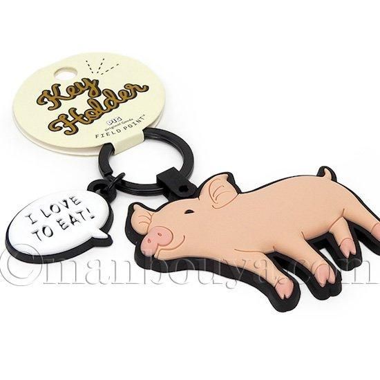 トリーバーチ　ぶたさんキーホルダー・キーリング 美品 トリーバーチ TORY BURCH キーホルダー キーリング