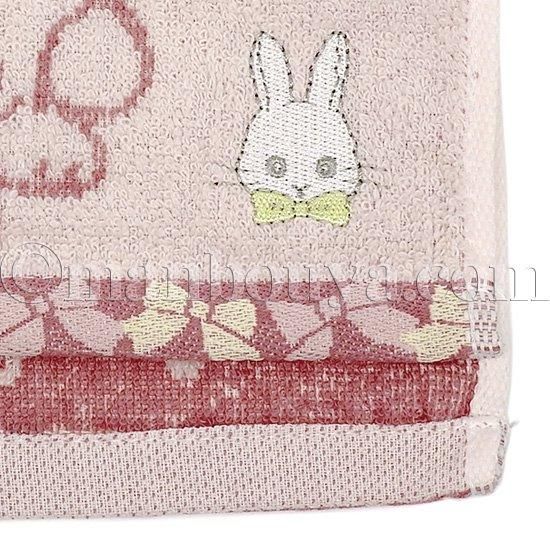 うさぎ 雑貨 動物 ミニタオル 25×25cm キッズ 子供 シュガー