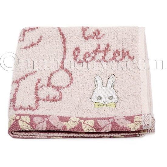 familiar ピンク うさぎタオル お値下げです！ファミリア うさぎちゃん ピンク タオル素材