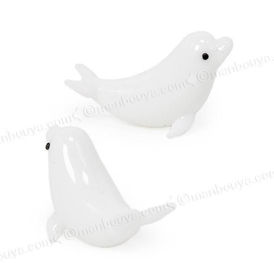 シロイルカ グッズ 海の生き物 ガラス細工 ミニチュア 水族館 お土産