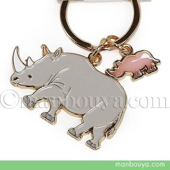 動物 サイ グッズ 雑貨 キーホルダー 金属 おしゃれ アニマル
