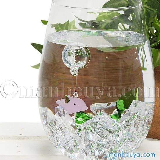 イルカ グッズ ミニチュア ガラス細工 浮き玉 インテリア 雑貨