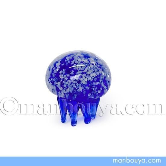 クラゲ グッズ ガラス細工 ミニチュア 雑貨 水族館 グラススクエア