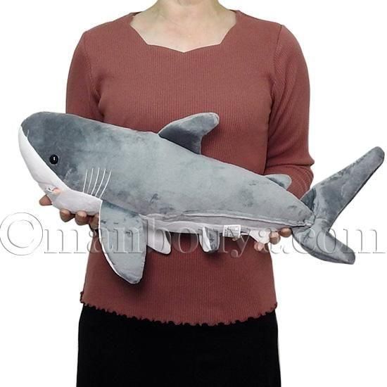 サメ グッズ ぬいぐるみ 水族館 おもちゃ 鮫 ツートン グレー 55cm