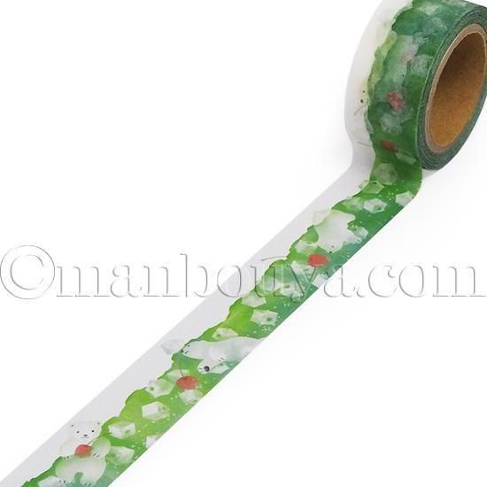 ♡SALE♡1126 PET 6cm×10m 熊熊女仆 海外マスキングテープ 3cmゆうパケット対応】絶滅危惧種マスキングテープ(15mm幅)[熊の絶滅