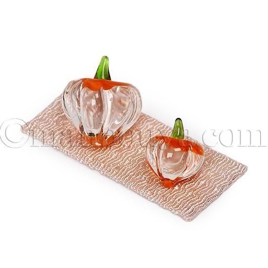 ほおずき ガラス お盆飾り ミニチュア 植物 ホオズキ ペア