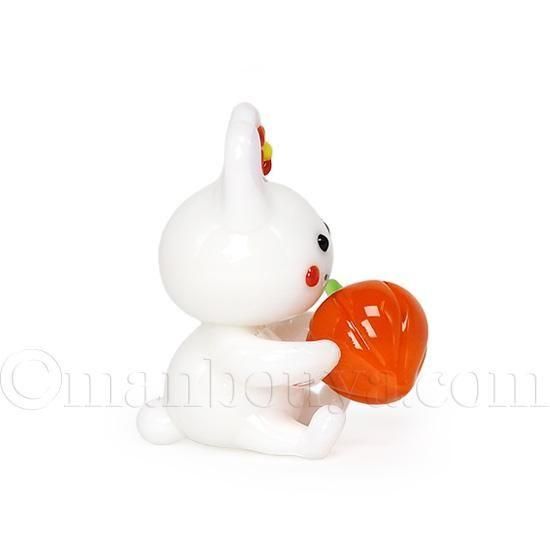 うさぎのボンちゃん　ガラス細工　ミニチュア うさぎのボンちゃん様専用 ガラス細工 ミニチュア