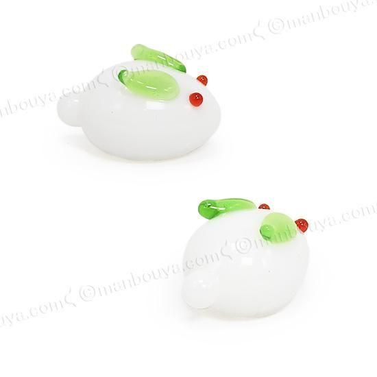 雪うさぎ ガラス細工 かわいい ミニチュア 置物 ゆきうさぎ S
