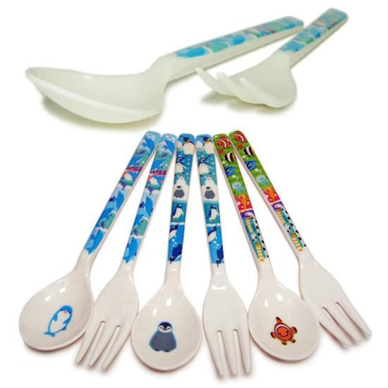 フォーク＆スプーン 子供用 メラミン食器 水族館 ヤエックス 海の