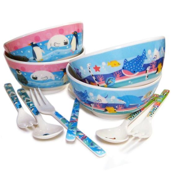 水族館　フォーク　イルカ フォーク＆スプーン 子供用 メラミン食器 水族館 ヤエックス 海の