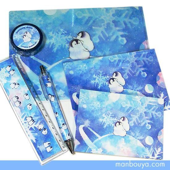 もこぺんグッズ かわいいペンギン雑貨 銀河雪シリーズ 文房具セット 海の雑貨 水族館グッズ 動物ぬいぐるみ通販ショップ まんぼう屋ドットコム