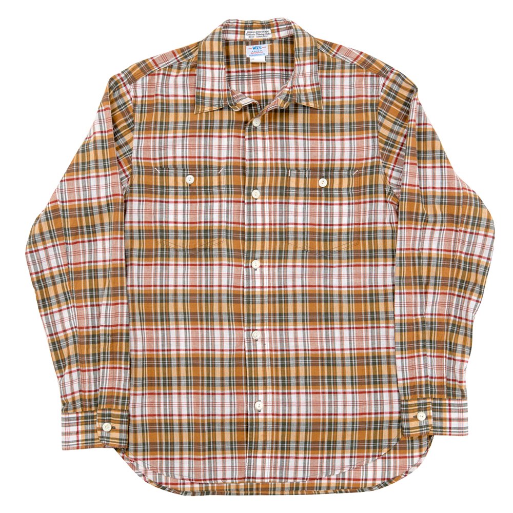 WORKERS K&TH /  Lt Work Shirt, Yellow Madras