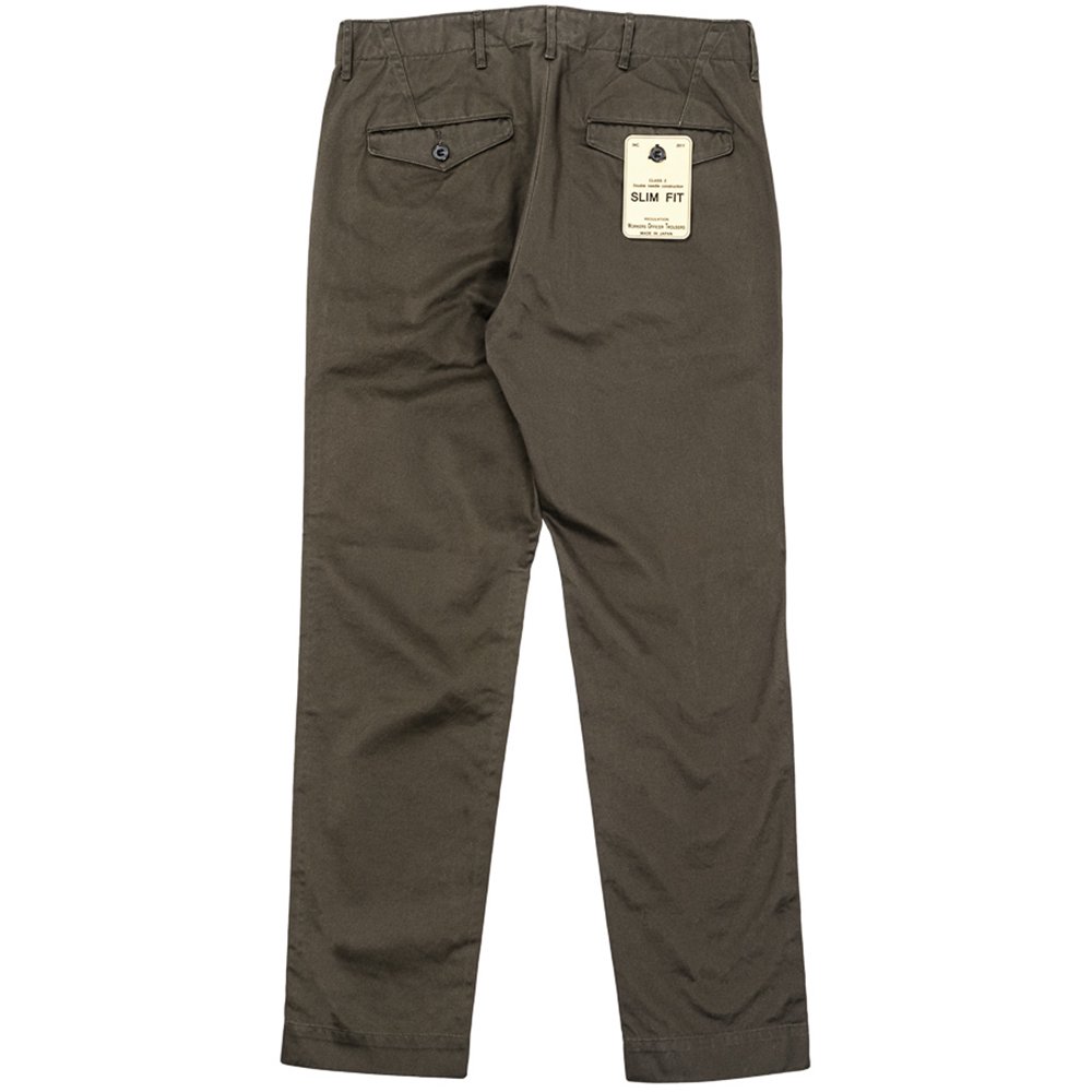 WORKERS K&TH  /  Officer Trousers, Slim-Fit, Type 2, Chacoal Grey Chino