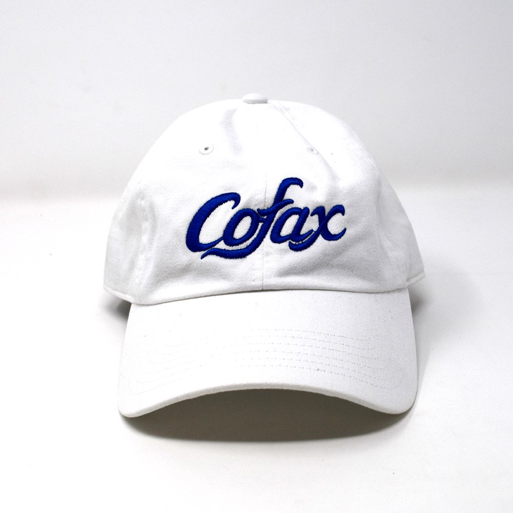 Cofax Coffee / Slim fit Dad Hat, White