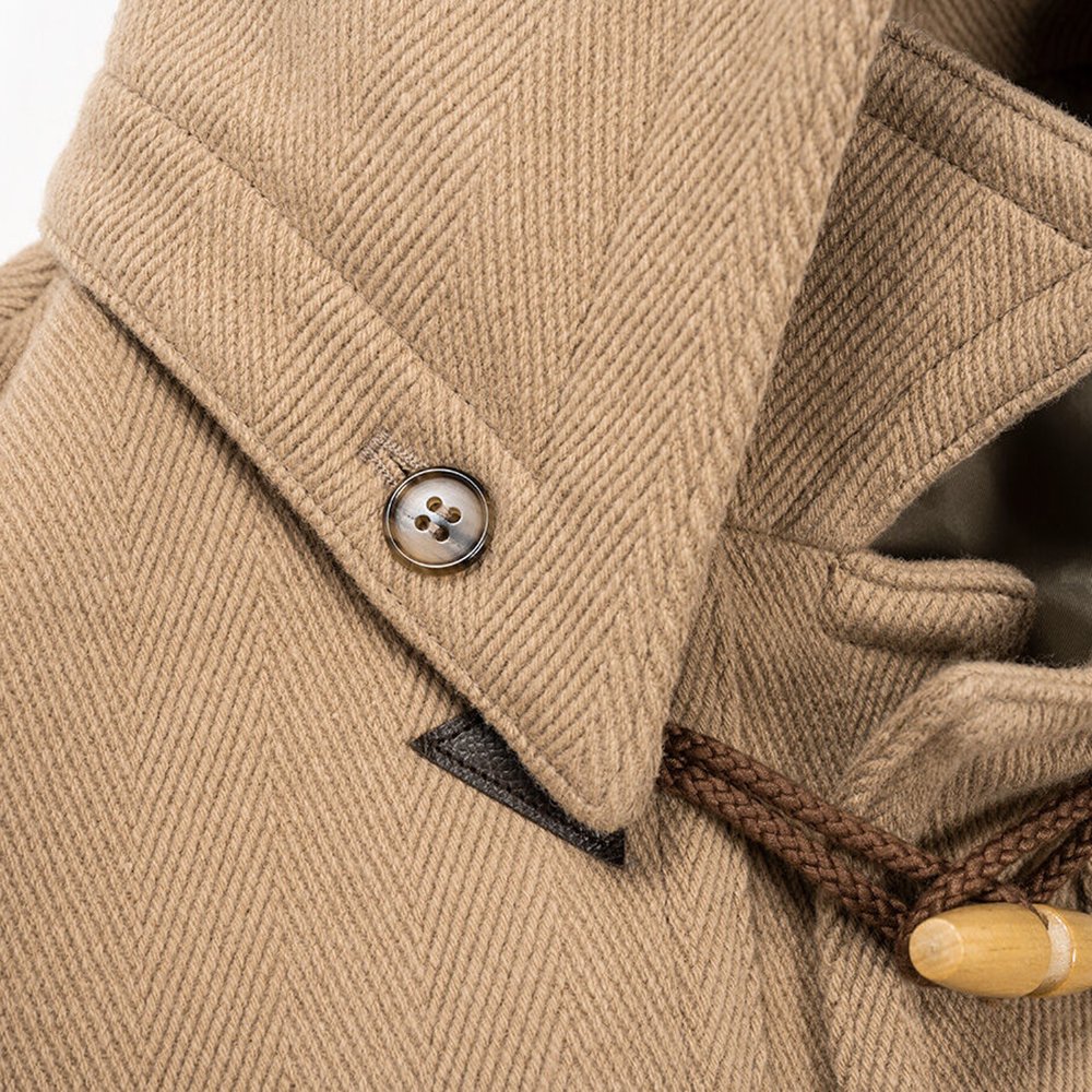 WORKERS K&TH / Duffle Coat, Beige Herringbone