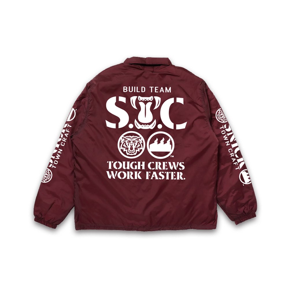 SNICK TOWN CRAFT / SNICK MADE  2022 S.T.C Snarl Logo Coach Jacket, Maroon