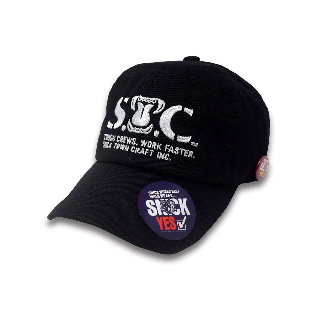 SNICK TOWN CRAFT / SNICK MADE  2022 SNARL LOGO COTTON TWILL DAD HAT , BLACK