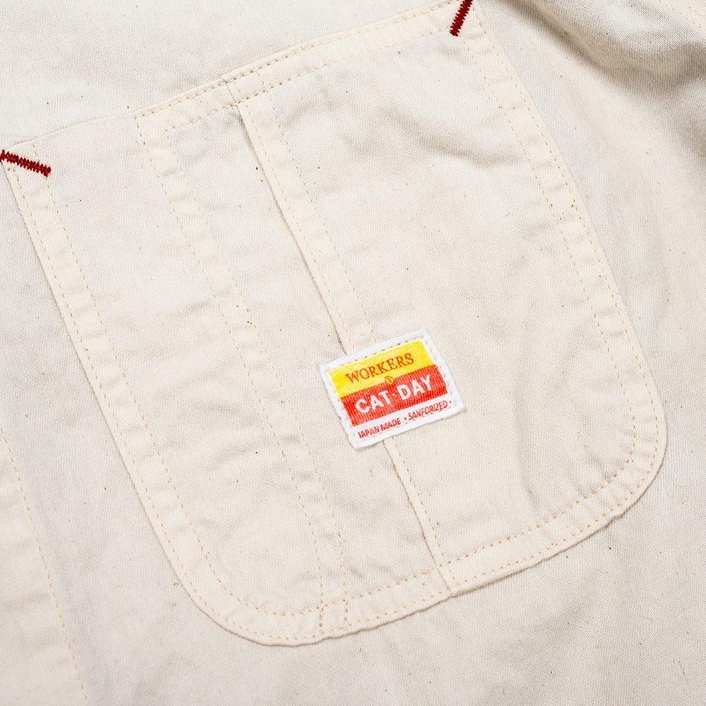 WORKERS K&TH / CAT DAY Coverall, 6 oz White Denim