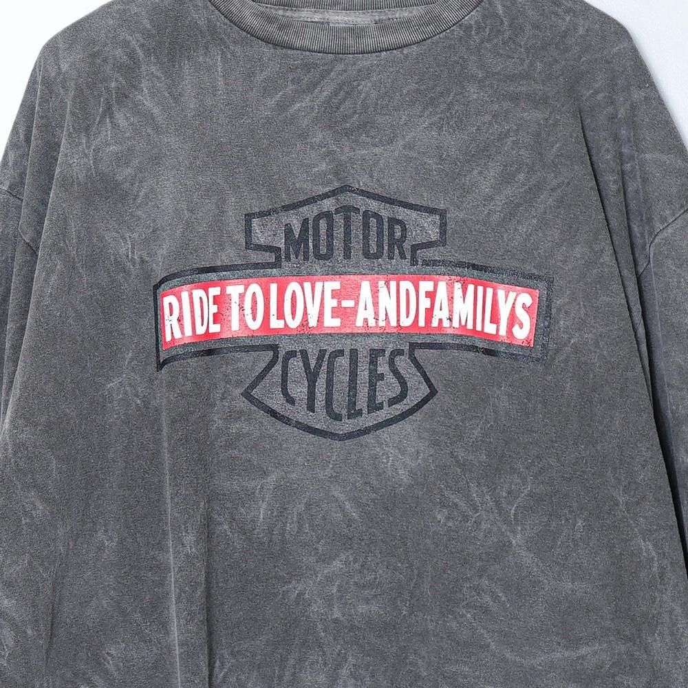 トップス ANDFAMILYS Chemical Long Tee- MOTORCYCLE ANDFAMILY'S/ アンドファミリー Chemical Long Tee - MOTORCYCLE -