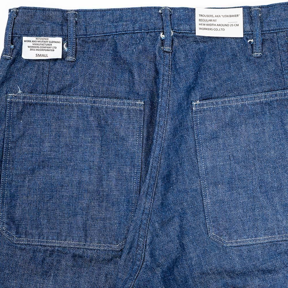 WORKERS K&TH ワーカーズ/ USN Baker Vintage Fit, Brown Back Denim