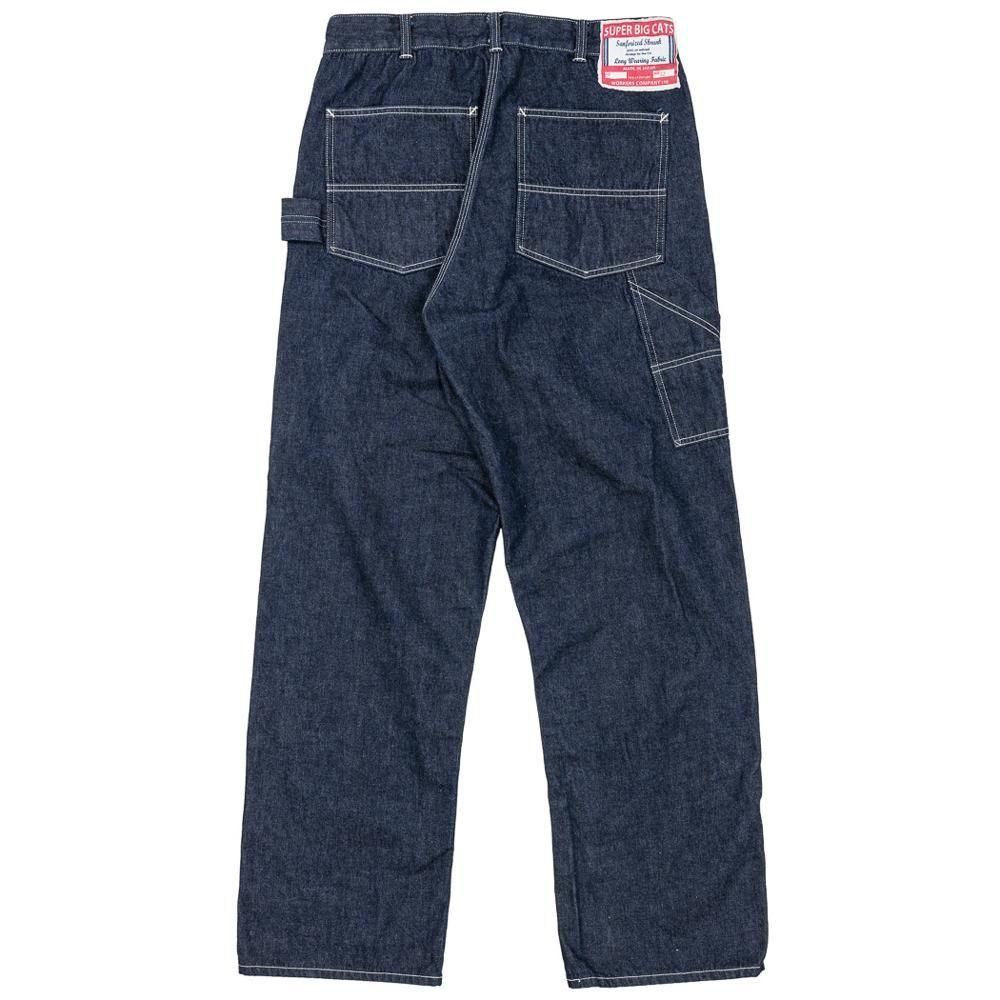WORKERS K&TH / SUPER BIG CAT Work Pants, 10 oz Indigo Denim