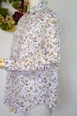 Parkes(パークス)LIBERTYリバティ長袖シャツブラウスFloral