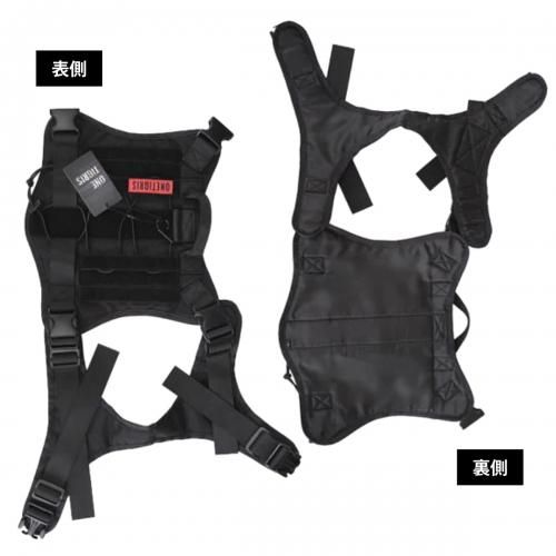 犬用　リード＆ハーネス2点SET❣️ミリタリーBlack＆Blackツートン JACK & MARIE ドッグ タクティカルハーネス : GORDON MILLER