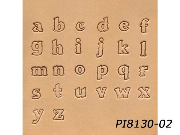 アルファベット刻印セット 小文字 約13mm 26文字/PI8130-02