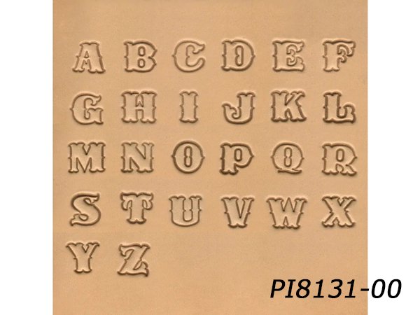 曲刻印 サイズ 0.8ｍｍ アルファベットAーZまでの26本と数字 ０－９