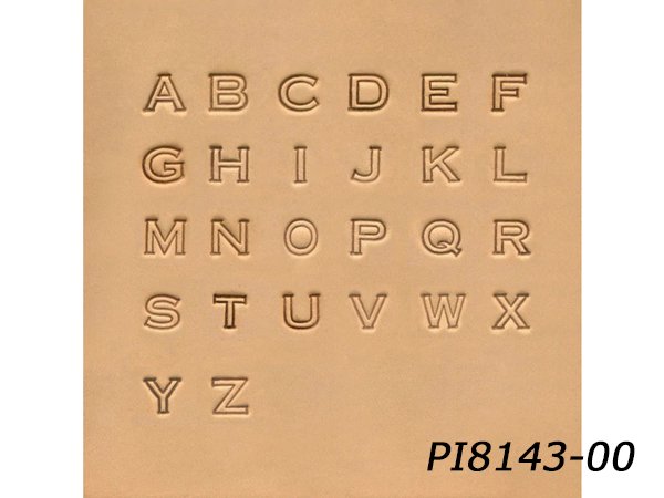 アルファベット刻印セット ブロック体 大 約13mm 26文字 Pi8143 00