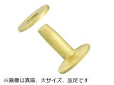 ワッシャーリベット 真鍮製　大　足長 頭径11.8mm×足3/4インチ（約19mm） 足径3.9mm 5ヶ