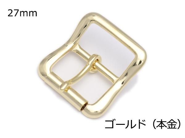 日型バックル 送りカン付 PB04 ゴールド（本金） 内巾27mm 1ヶ