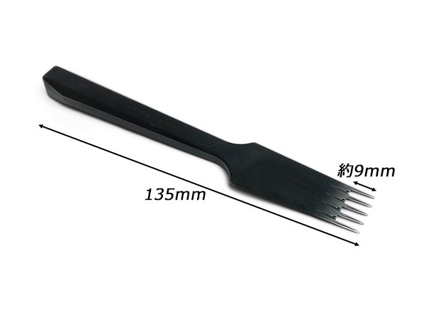 1本ヒシ目打 巾2.0mm（4mmピッチ） [クラフト社] レザークラフト工具