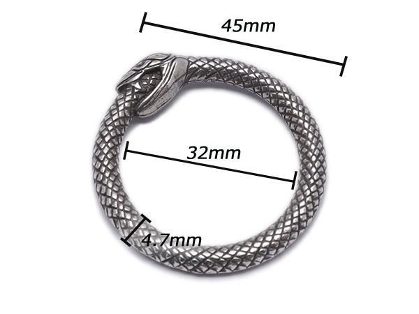 ウロボロスシリーズ】リング ニッケル 内径32mm×線径4.7mm 1ヶ/PI1162-03
