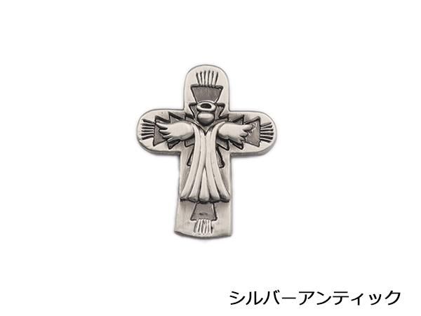 アンティークコンチョ エンジェルクロス シルバーアンティック