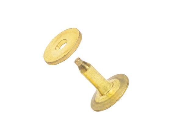 装飾用ワッシャーリベット 並足 真鍮製 頭径10mm×足7mm(全高 装飾用ワッシャーリベット 並足 真鍮製 頭径10mm×足7mm(全高