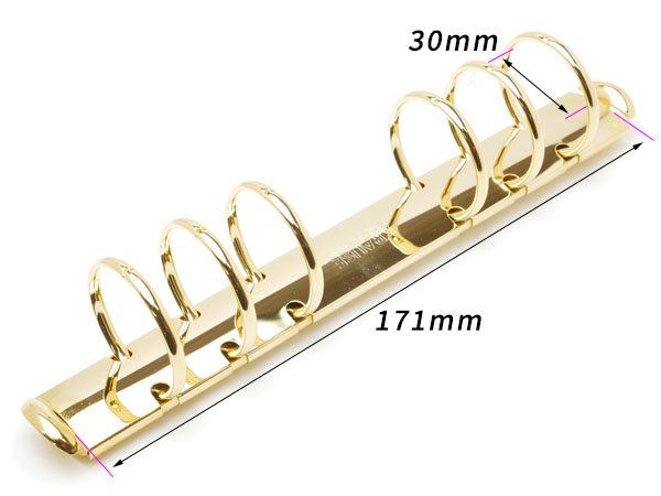 クラウゼバインダー バイブルサイズ 6穴タイプ 本金 長さ171mm｜リング