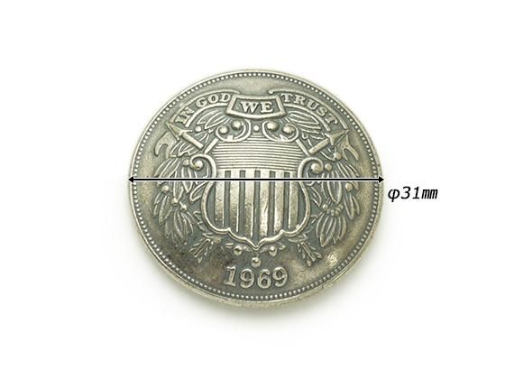 在庫処分品 2セントコイン レプリカコンチョ シルバーメッキ 31mm 1ヶ ネジ式 タイプd Eg1037 在庫処分品 2セントコイン レプリカコンチョ シルバーメッキ 31mm 1ヶ ネジ式 タイプd Eg1037