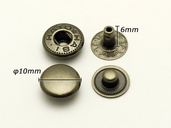 バネホック 小 アンティック φ10mm 20ヶ/E75531-04