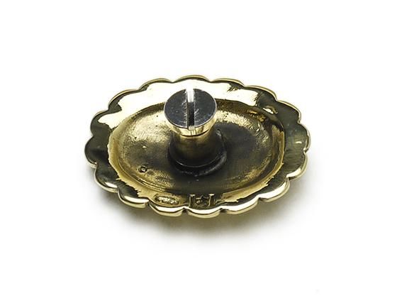 楕円コンチョ バイク 真鍮 23×29mm 1ヶ ネジ式（タイプF