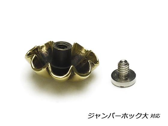 プレーンコンチョ アポロ 真鍮 19mm 1ヶ ネジ式（タイプF）/HPC19-008C-BR