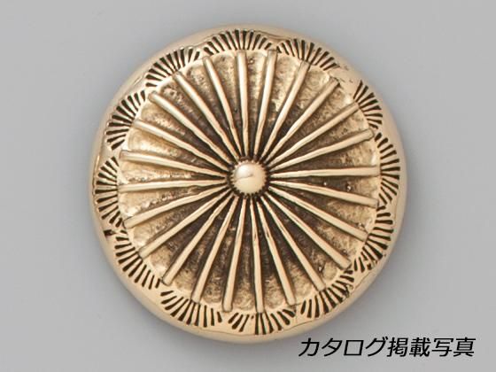 プレーンコンチョ 真鍮 32mm 1ヶ ネジ式（タイプF）/HPC32-002C-BR