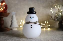 HM glassworksLittle Monsters Xmas Snowman C