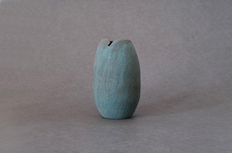 花器 Seed vase（錆浅葱）［今井梨絵］