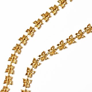 VintageDORLAN1970sbutterflychain goldmetal long necklace