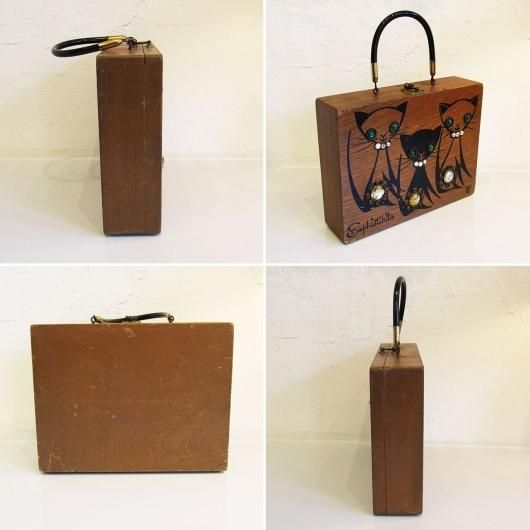 コリンズバッグ ビンテージ60's○Enid Collins木箱バッグ○200613f15-bag-hndエニ