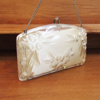 Vintage 1950's Lucite Chain-Handle Clutch