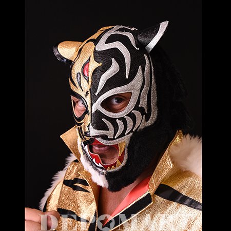 タイガーマスク タイガーマスク Xブラックタイガー キバ付ハーフモデル プロレスマスクの専門店 デポマート Depomart