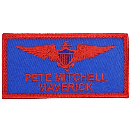 トップガン2 アメリカ軍 LT PETE MITCHELL 'MAVERICK' レザーネームタグ（両面ベルクロ付き）